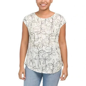 Cynthia Rowley Linen Drop Sleeve Top